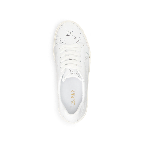 White Joslin Leather Trainer Lauren 5
