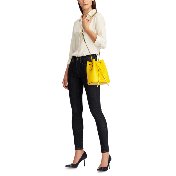 Yellow/Tan Mini Debby II Drawstring Bag Lauren 7