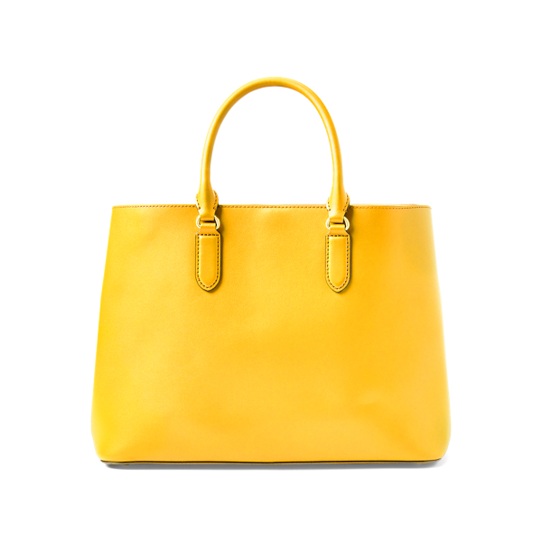Yellow/Tan Leather Large Marcy Satchel Lauren 2