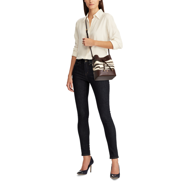 Zebra Print Debby Drawstring Bag Lauren 7