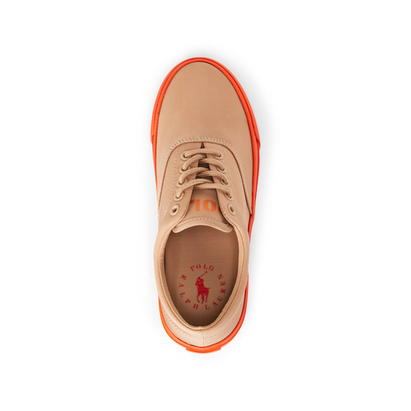 Khaki/Dusk Orange Bryn Taffeta Trainer Polo Ralph Lauren 4