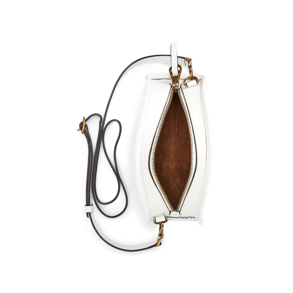 White/Multi Travel-Patch Leather Crossbody Polo Ralph Lauren 5