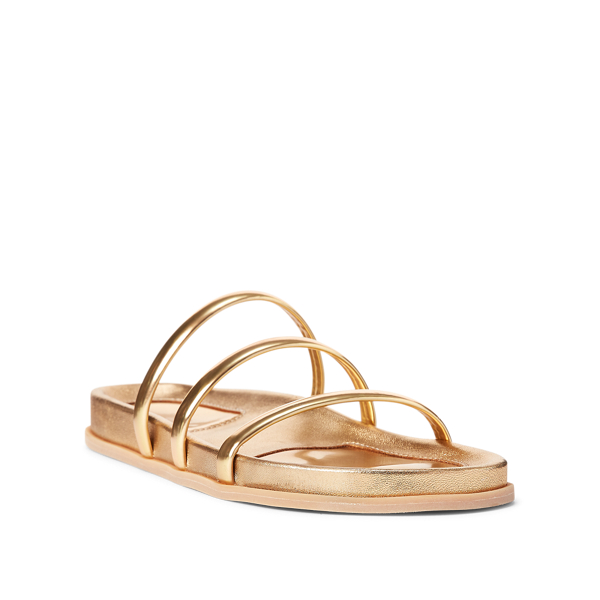 Gold Slide Sandal Polo Ralph Lauren 2