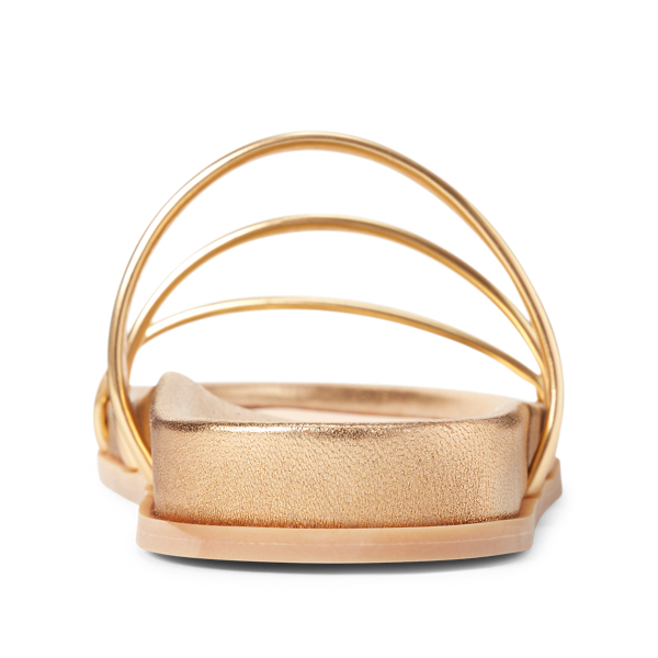 Gold Slide Sandal Polo Ralph Lauren 3