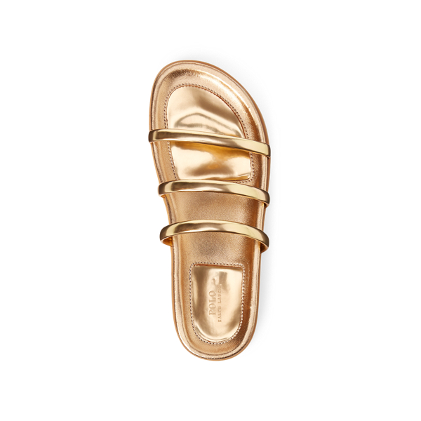 Gold Slide Sandal Polo Ralph Lauren 4