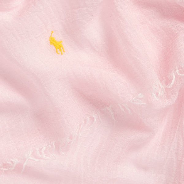 Sunkissed Pink Fringe Scarf Polo Ralph Lauren 3