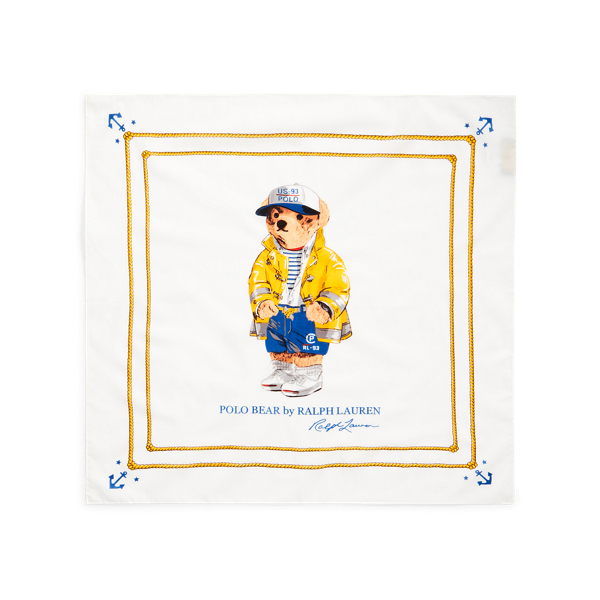 White Nautical Bear Cotton Bandana Polo Ralph Lauren 2