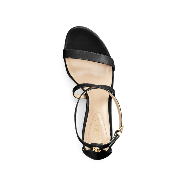 Black Leaton Leather Sandal Lauren 5