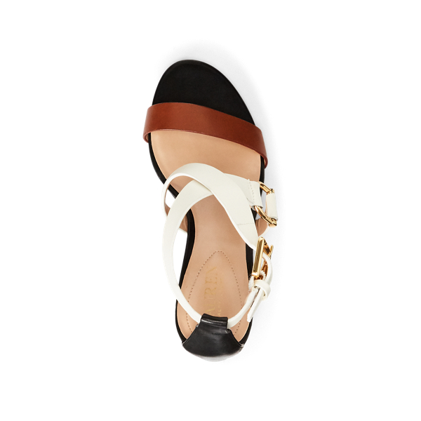 Tan/Black/Vanilla Chadwell Leather Sandal Lauren 5