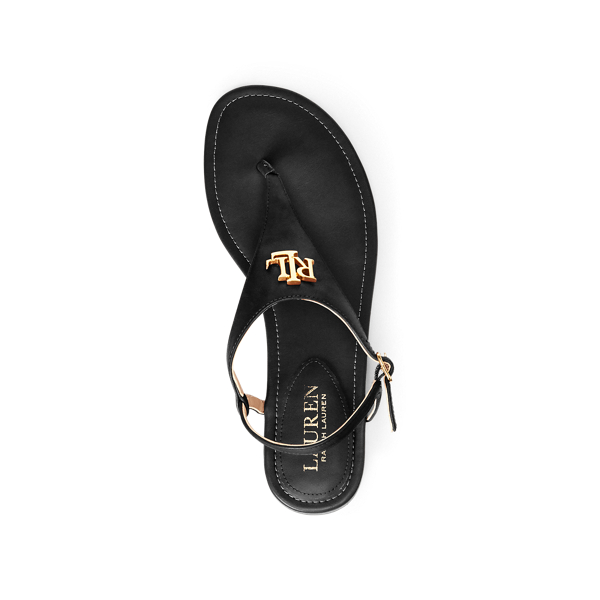 Ralph lauren leather flip flops best sale