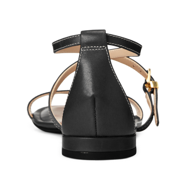 Black Emery Leather Sandal Lauren 4