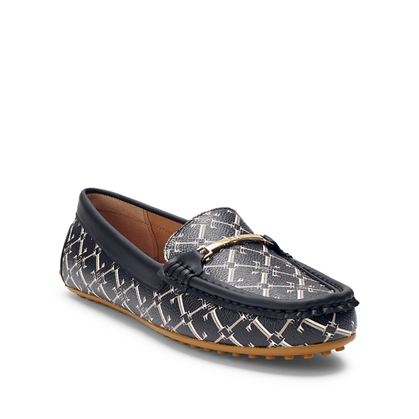 Black Heritage Logo Briony Faux-Leather Driver Lauren 2