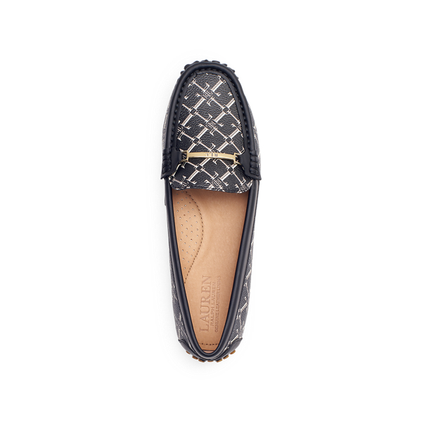 Black Heritage Logo Briony Faux-Leather Driver Lauren 4