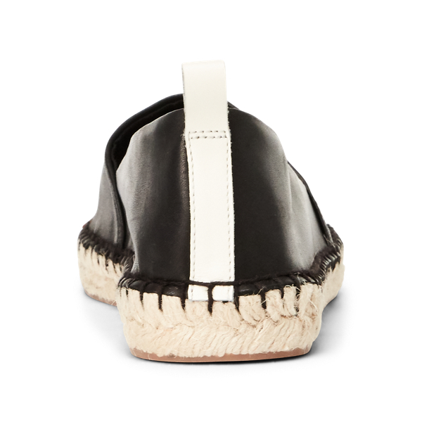 Black/Deep Saddle Tan Dorian Leather Espadrille Lauren 4