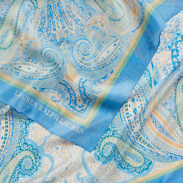 Blue Erica Silk Scarf Lauren 3