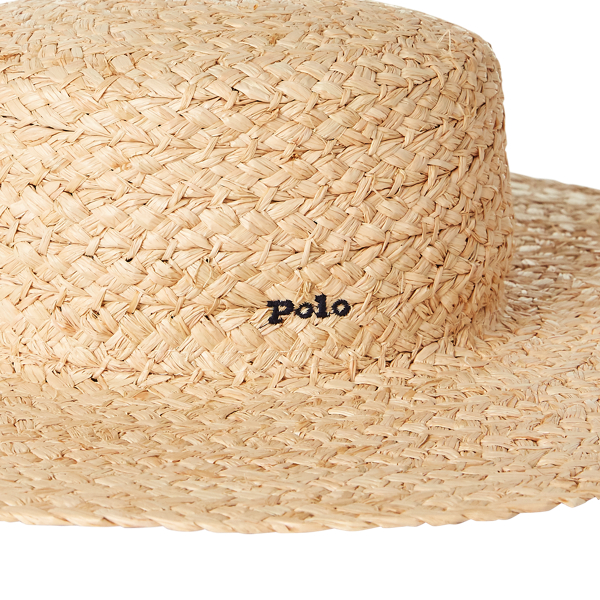 Natural Braided Raffia Straw Hat Polo Ralph Lauren 3