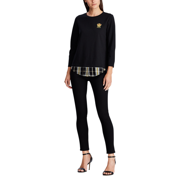 Black Layered Jersey Sweatshirt Lauren 2