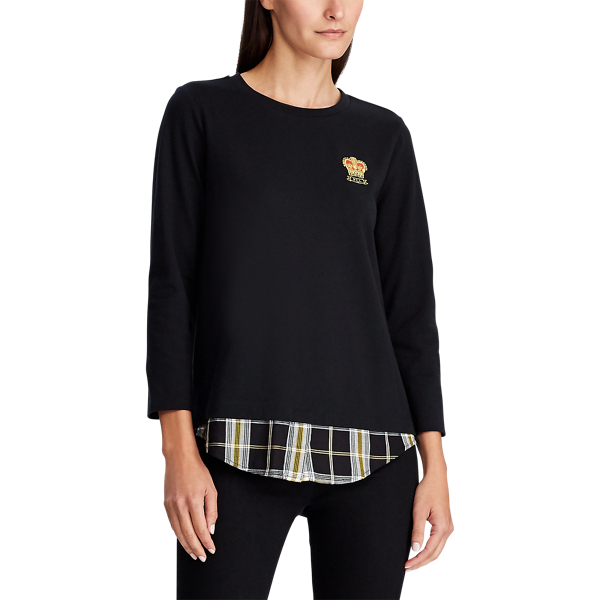Black Layered Jersey Sweatshirt Lauren 3