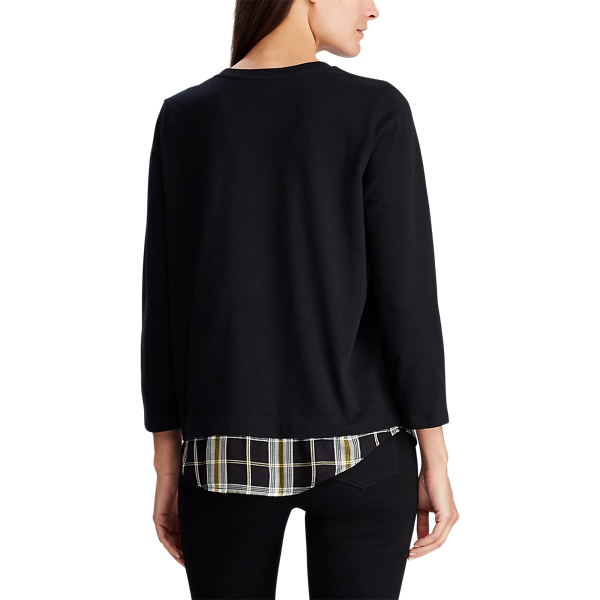 Black Layered Jersey Sweatshirt Lauren 4