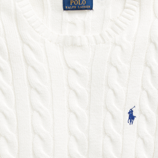 Old White Cable-Knit Cotton Jumper Polo Ralph Lauren 7