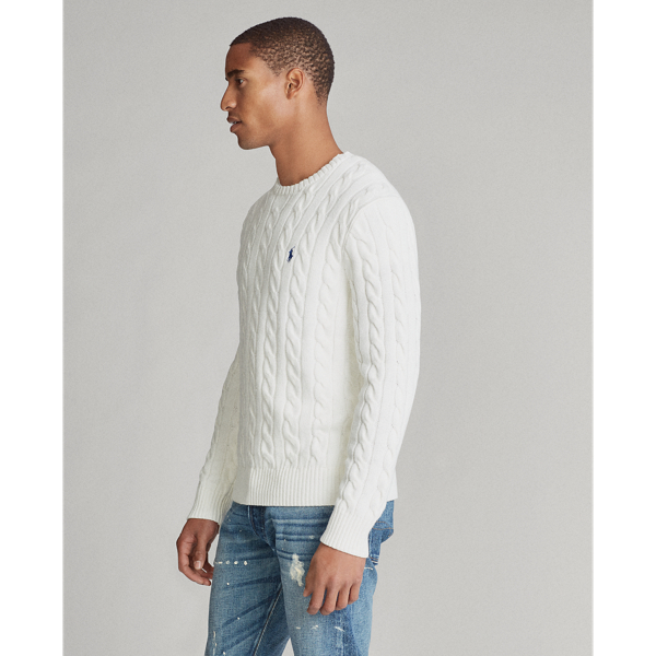 Old White Cable-Knit Cotton Jumper Polo Ralph Lauren 4