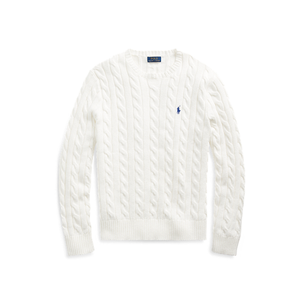 Old White Cable-Knit Cotton Jumper Polo Ralph Lauren 2