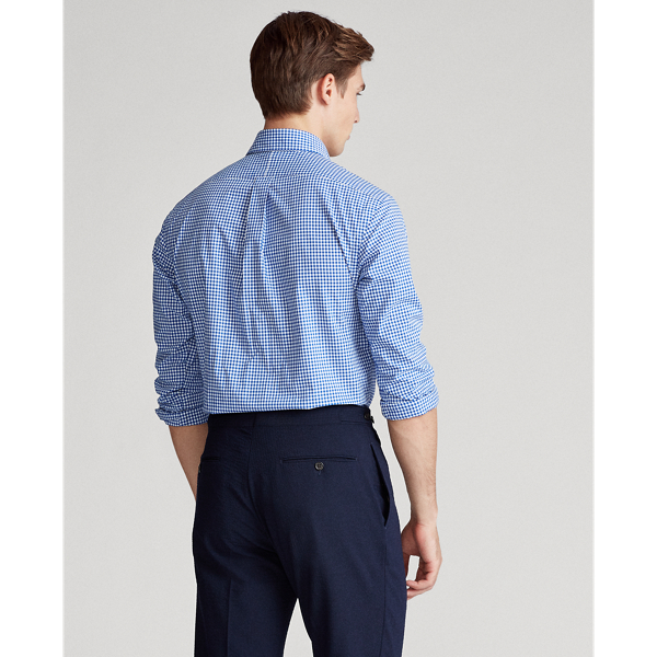 Blue/White Slim Fit Plaid Poplin Shirt Polo Ralph Lauren 5