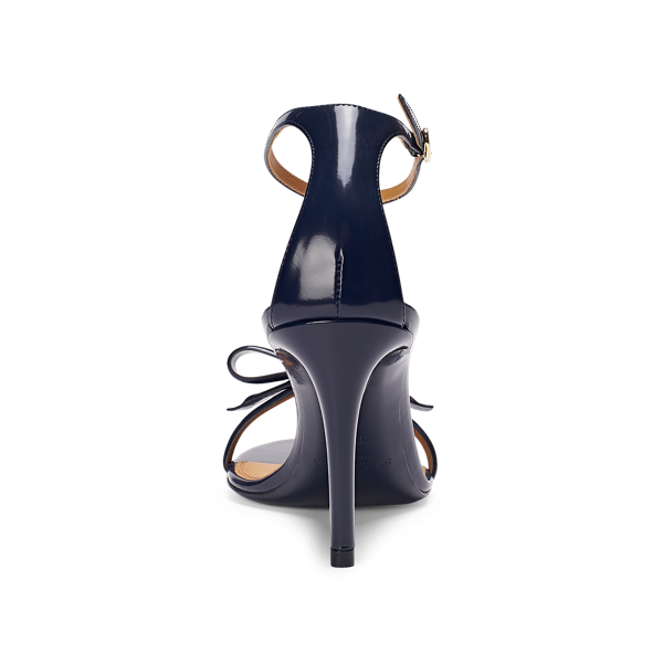 Lux Navy Joanne Bow Patent Sandal Ralph Lauren Collection 3