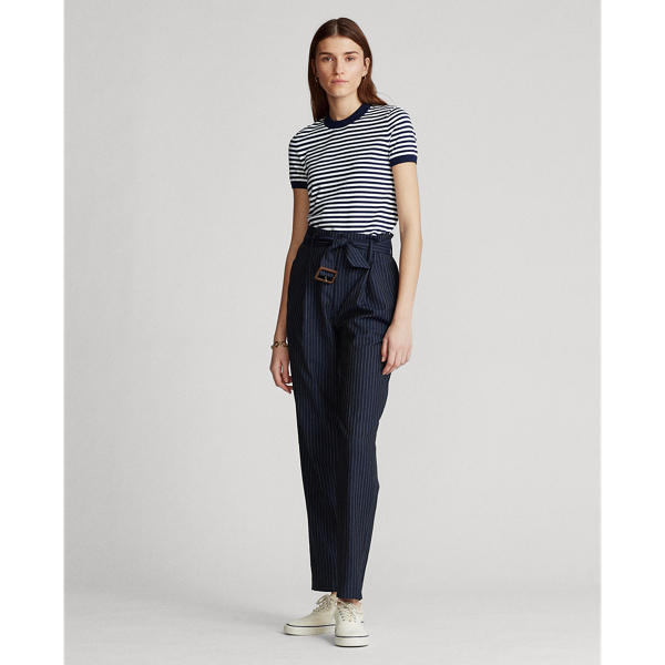 Bright Navy/White Striped Short-Sleeve Jumper Polo Ralph Lauren 3