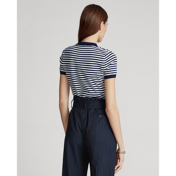 Bright Navy/White Striped Short-Sleeve Jumper Polo Ralph Lauren 4