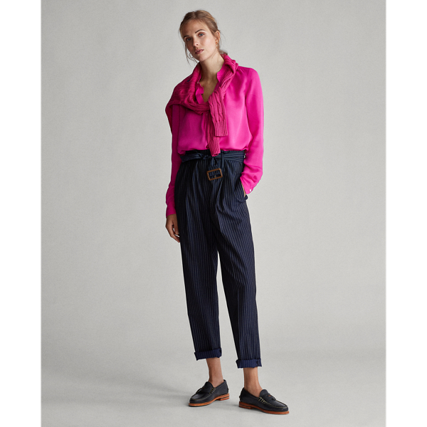 Belmont Pink Silk-Blend Blouse Polo Ralph Lauren 4