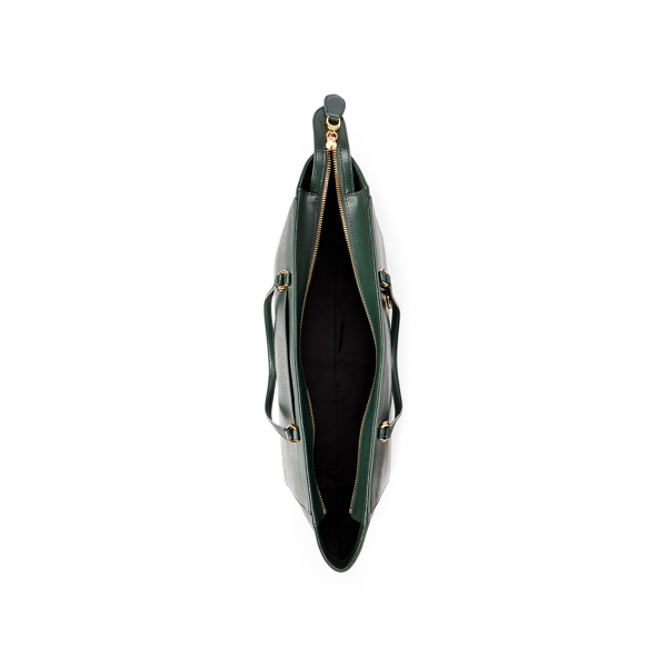 Green Saffiano Leather Tote Lauren 4