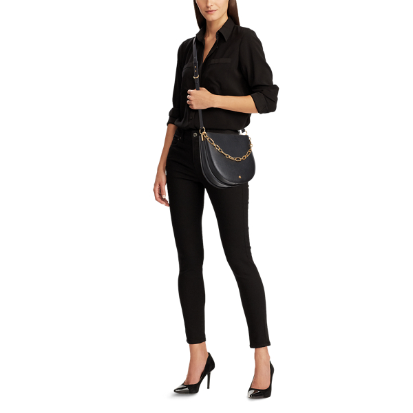 Black Leather Sawyer Shoulder Bag Lauren 6