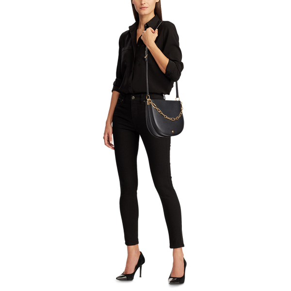 Black Leather Sawyer Shoulder Bag Lauren 7