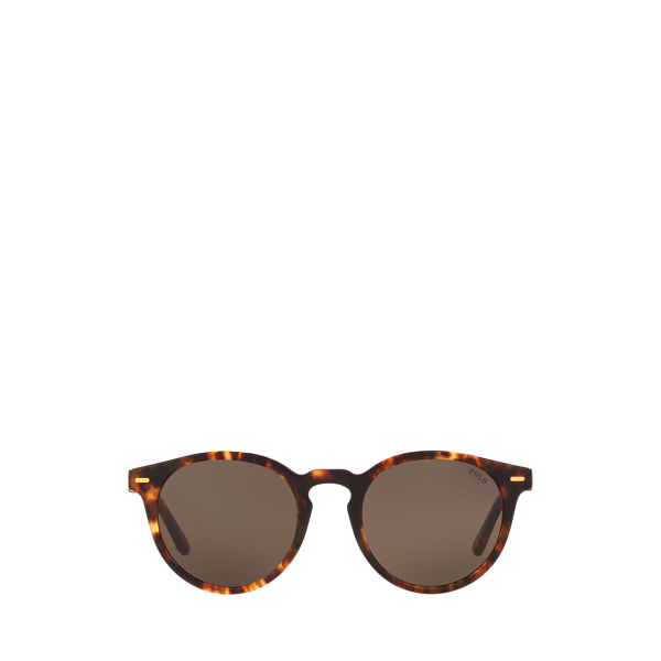 Brown Heritage Striped Round Sunglasses Polo Ralph Lauren 2