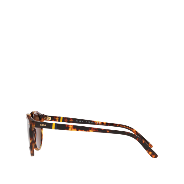 Heritage Striped Round Sunglasses