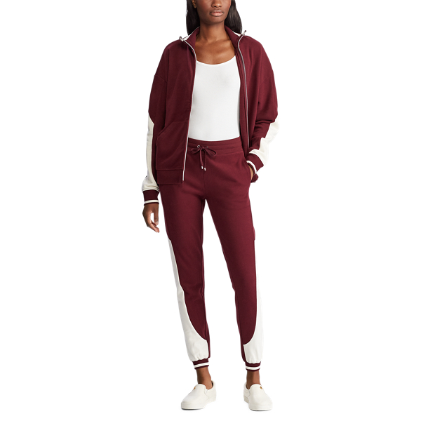 Pinot Noir/Cream Terry Track Pant Lauren 2