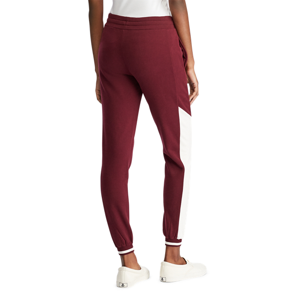 Pinot Noir/Cream Terry Track Pant Lauren 4