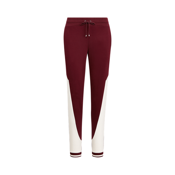 Pinot Noir/Cream Terry Track Pant Lauren 1