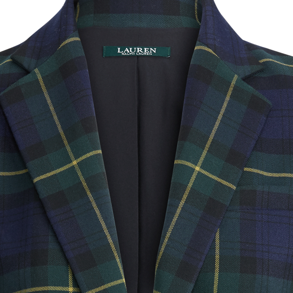 Ralph lauren green plaid blazer online