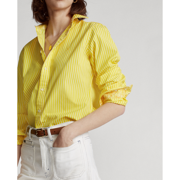 Yellow/White Striped Cotton Shirt Polo Ralph Lauren 5