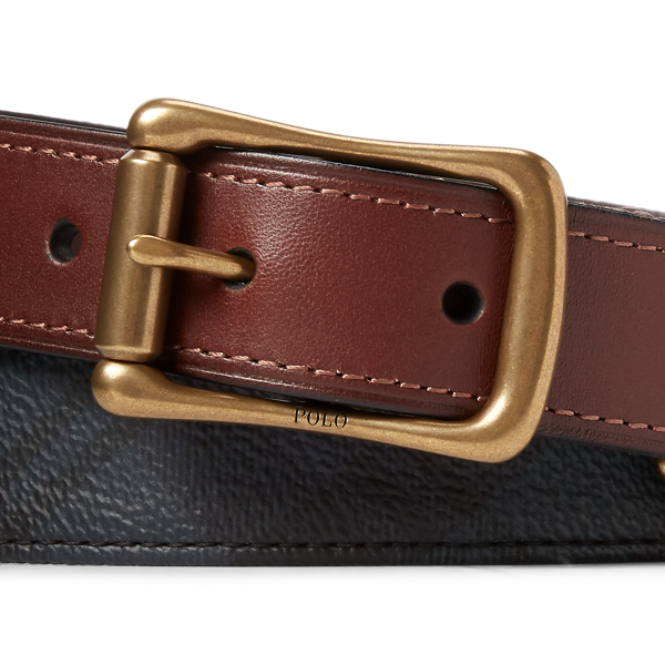 Blackwatch Tartan Faux-Leather Belt Polo Ralph Lauren 2