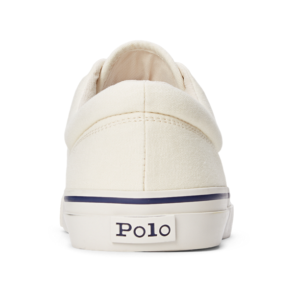 Parchment Cream Harpoon Canvas Trainer Polo Ralph Lauren 3