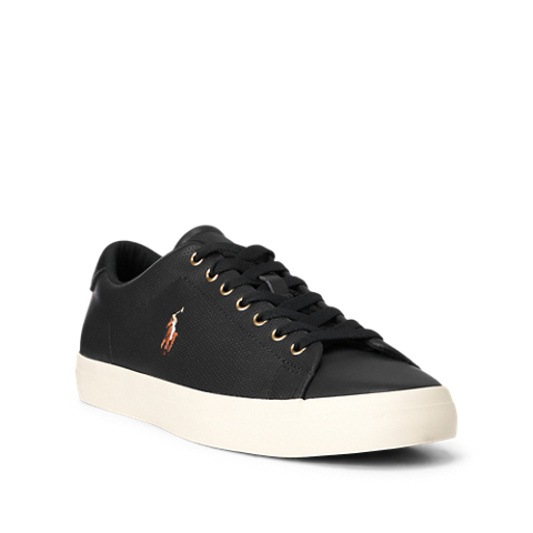 Мужские кроссовки Ralph Lauren Longwood Leather, цвет: Чёрный