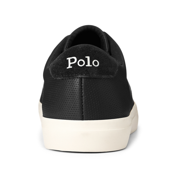Baskets Longwood en cuir perfor&eacute; Polo Ralph Lauren en Noir 4