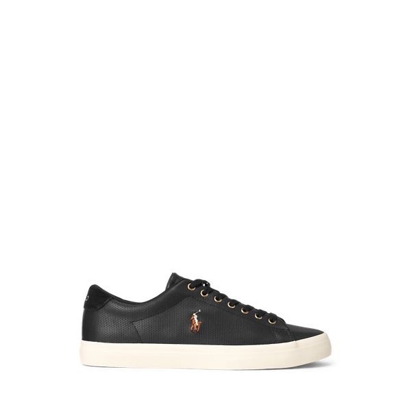 Mens black ralph lauren trainers best sale