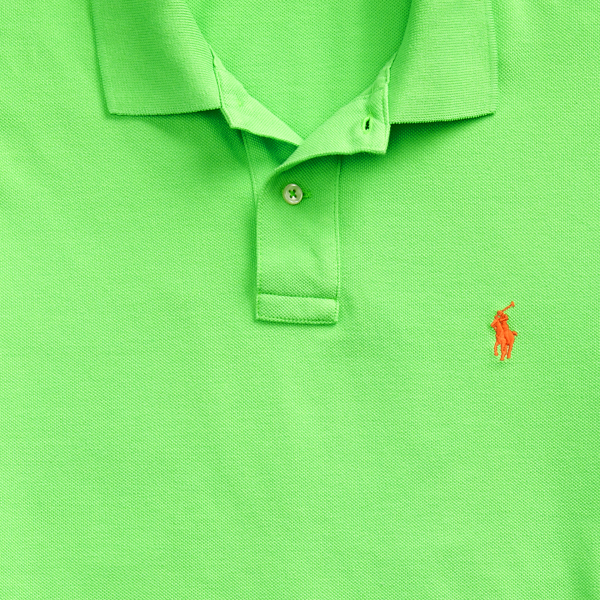 Kiwi Lime/Bright Red The Iconic Classic Fit Mesh Polo Polo Ralph Lauren 7