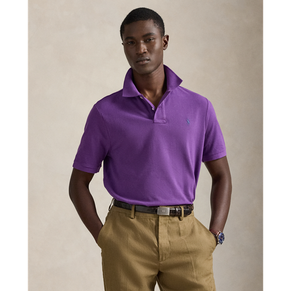 Das legend&auml;re Piqu&eacute;-Poloshirt Polo Ralph Lauren in Paloma-Lila/Navy 7