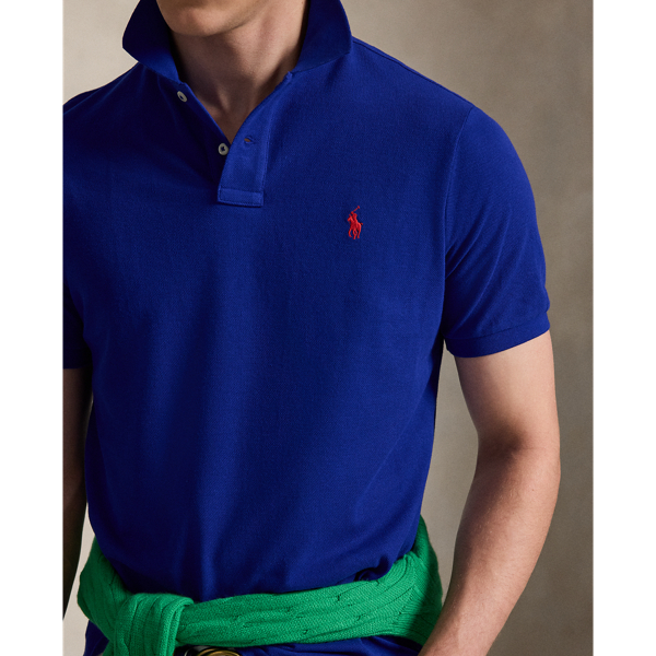 Heritage Royal/Red The Iconic Classic Fit Mesh Polo Polo Ralph Lauren 6