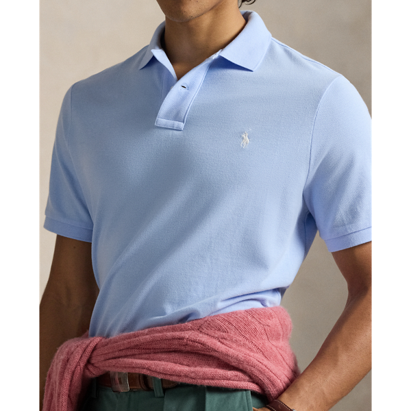 Office Blue The Iconic Classic Fit Mesh Polo Polo Ralph Lauren 6